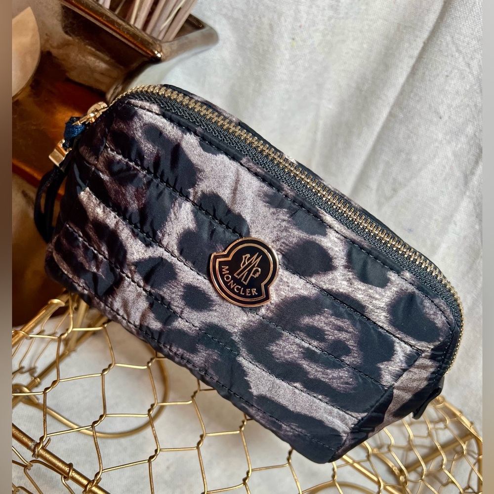 Moncler New With Tags Animal Print Beauty Bag Case - Picture 1 of 8
